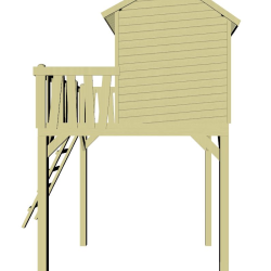 Slvklasse: Crazy Maxi trlegehus p stolper 1,8m2 + terrasse