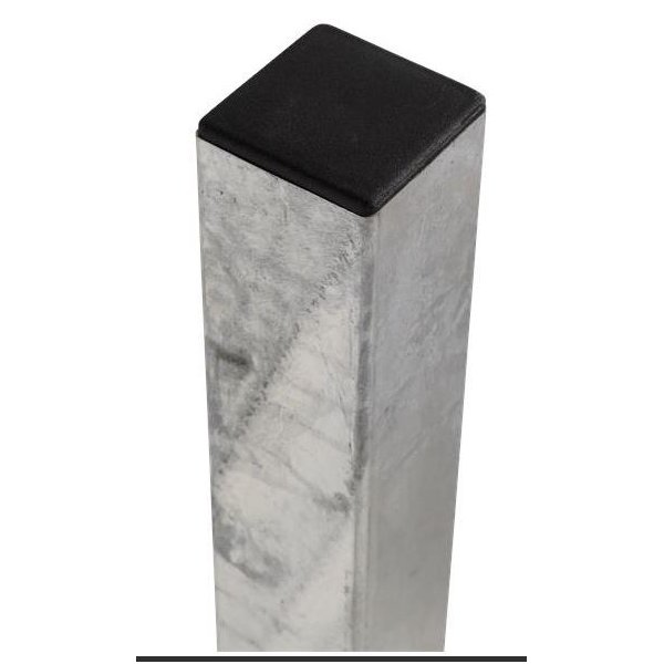 Galvaniseret stlstolpe 8x8x268cm BxLxH (2mm)