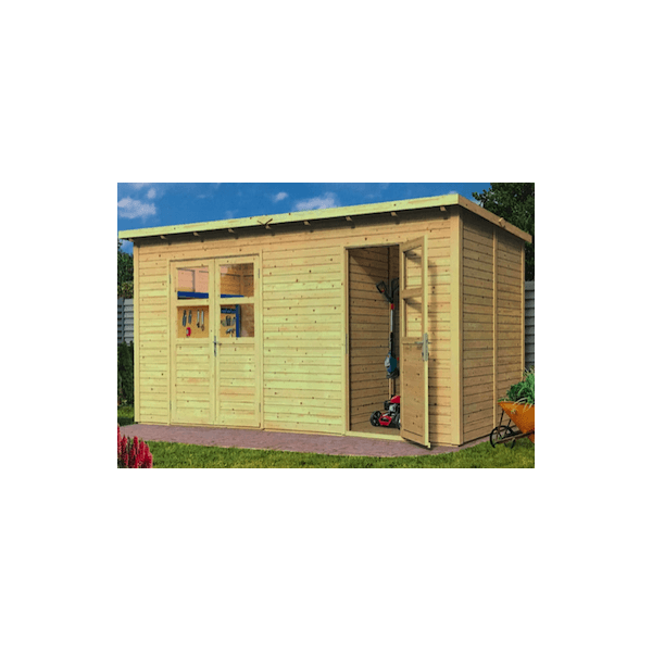 Saunte model 2 redskabsskur umalet p 10,5m2