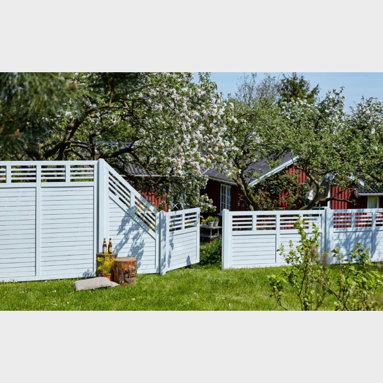 Decora system hegn i hvid 180x180cm (BxH)