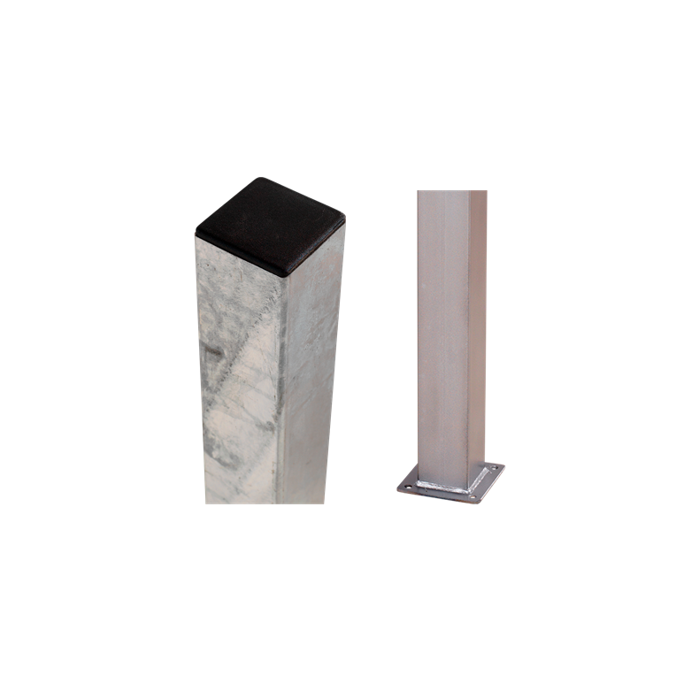 Galvaniseret stlstolpe med fod 8x8x96cm BxLxH