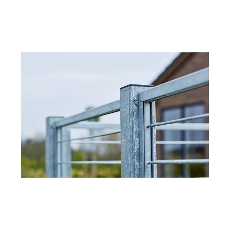 Galvaniseret stlstolpe med fod 8x8x96cm BxLxH