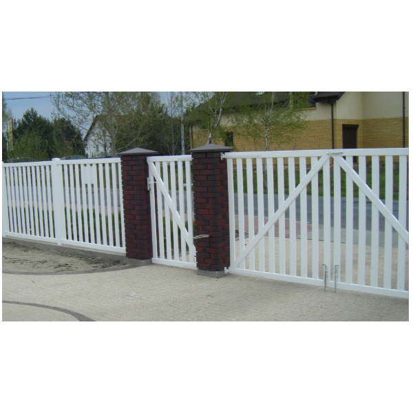 PVC Tremme dobbeltlge med smalle stave i (150x150) x 150cm (BxH)