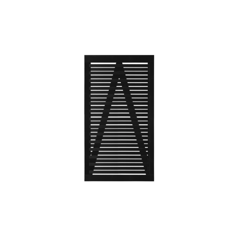 Osaka enkeltlge i sort 100x180cm (BxH)