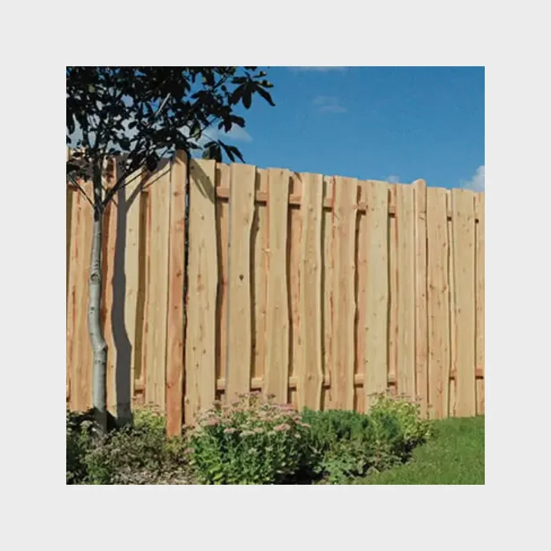 Rustikt plankehegn med trstolper model Ponderosa - Slvklasse