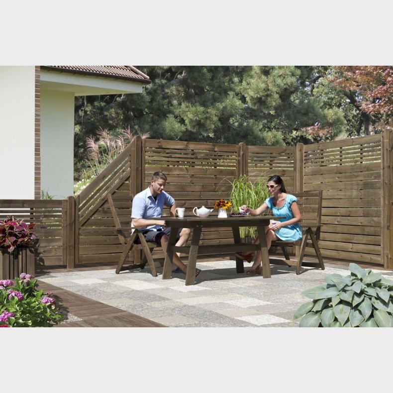 Sina hegn i brun 90x180/90cm (BxH)