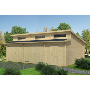 Holte garage med opbevaringsrum p 39,4m2 med standard garagedre