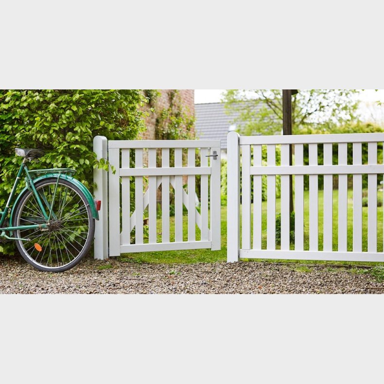 Country enkeltlge i hvid 150x98cm (BxH)