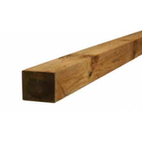 Brun trykimprgneret stolpe 97x97mm x 210cm