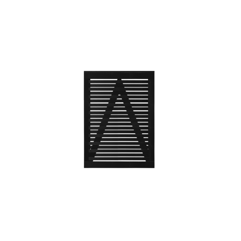 Osaka enkeltlge i sort 100x136cm (BxH)