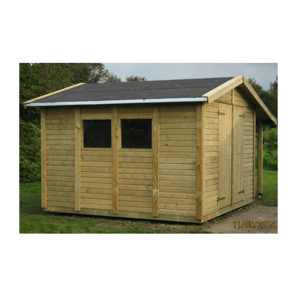 Hjemsted Premium 30x30 redskabsskur i trykimprgneret tr p 9m2