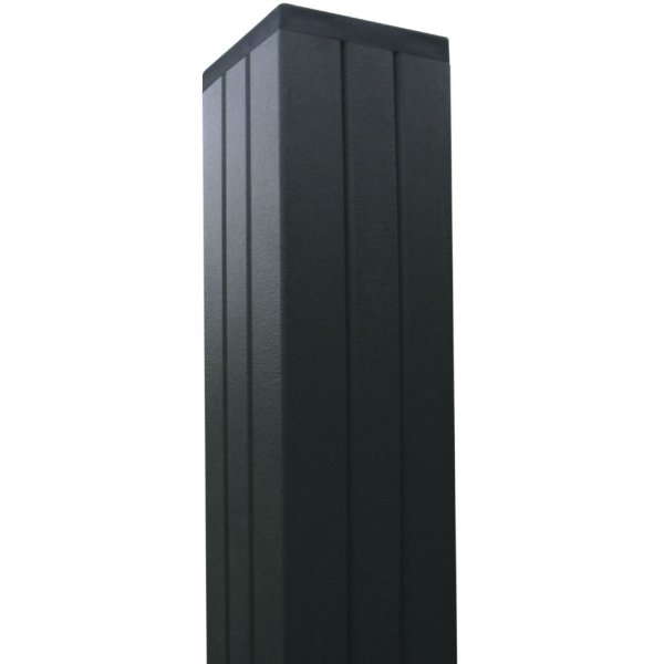 Aluminium stolpe antracit 70x70mm i lngde 270cm (4i1 stolpe)