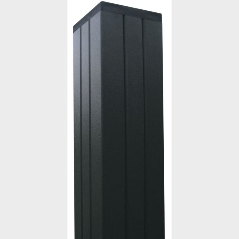 Aluminium stolpe antracit 70x70mm i lngde 270cm (4i1 stolpe)