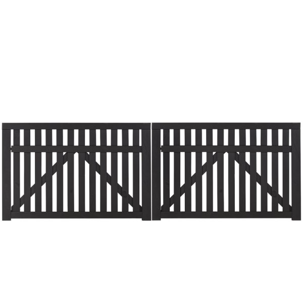 Country dobbeltlåge i sort 300x96cm (BxH)