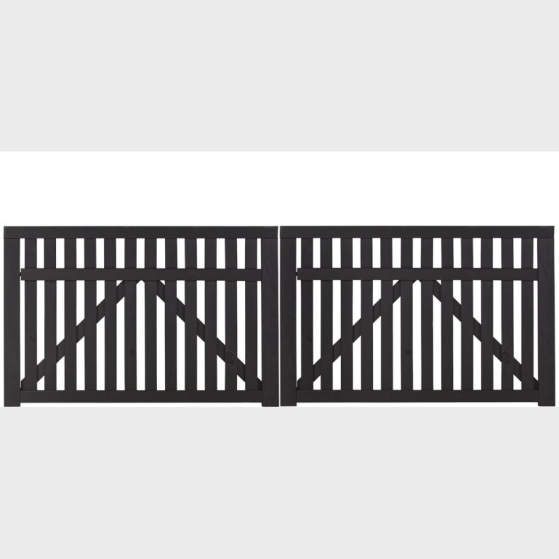 Country dobbeltlge i sort 300x96cm (BxH)