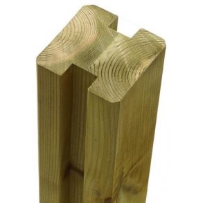 Omlimet H-stolpe i trykimprgneret til glas 9x9x267cm