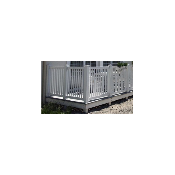 PVC Tremmehegn med smalle stave i 180x80cm (BxH)