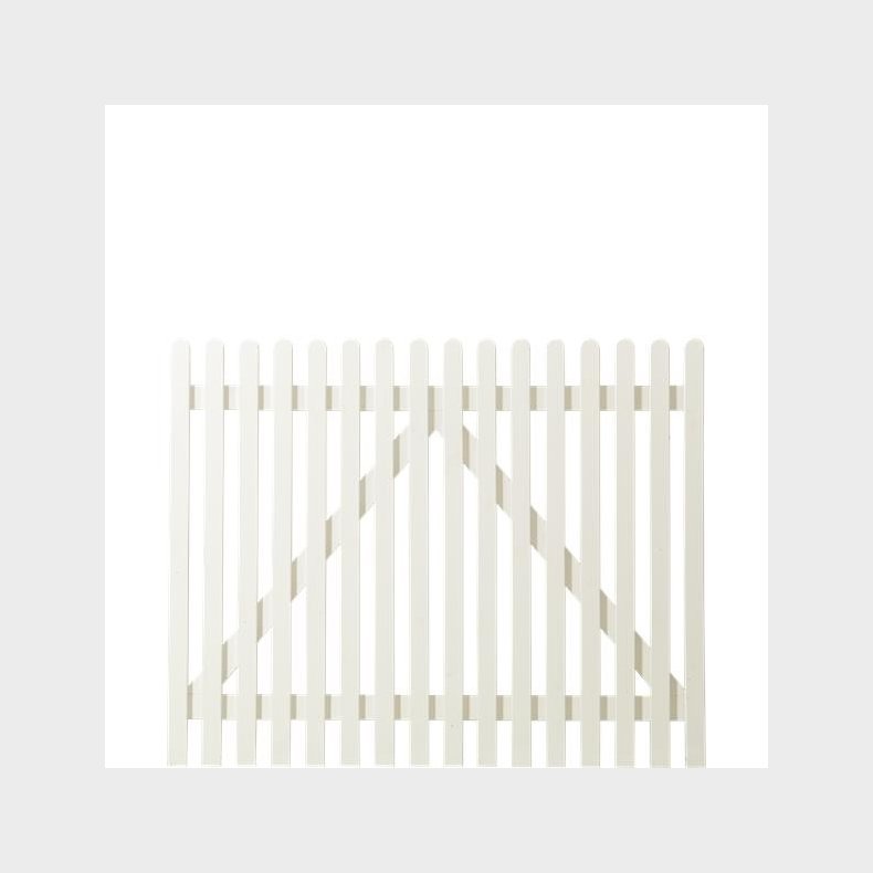 Retro bred stakitlge i hvid 150x120cm (BxH)