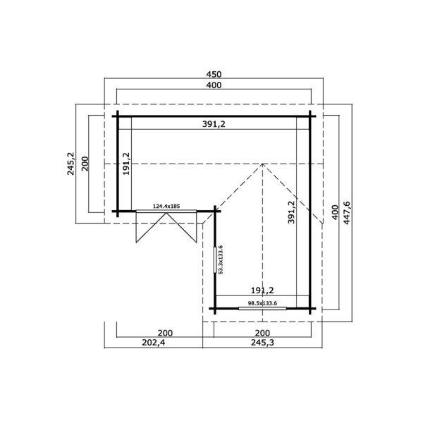 Pandrup havehus/anneks i ubehandlet p 11,3m2