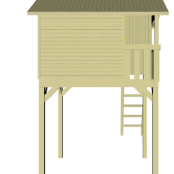 Slvklasse: Maxi legehus p stolper 1,8m2 + terrasse