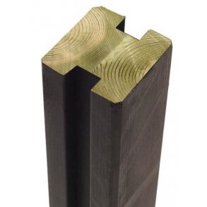 Omlimet H-stolpe i sortmalet til glas 9x9x267cm