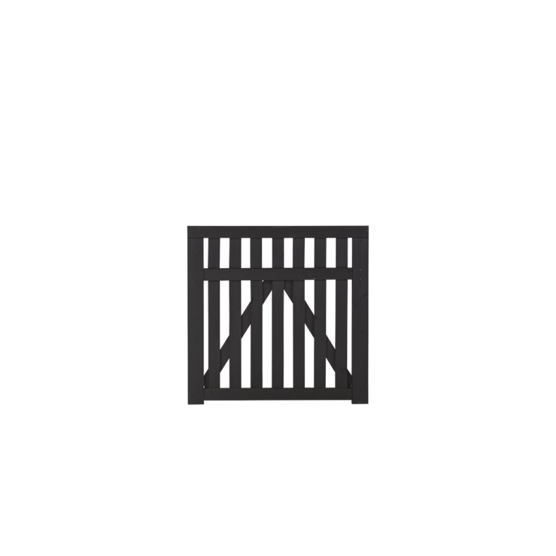 Country enkeltlge i sort 100x98cm (BxH)