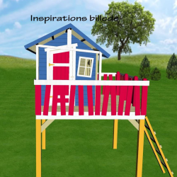 Slvklasse: Crazy Maxi trlegehus p stolper 1,8m2 + terrasse