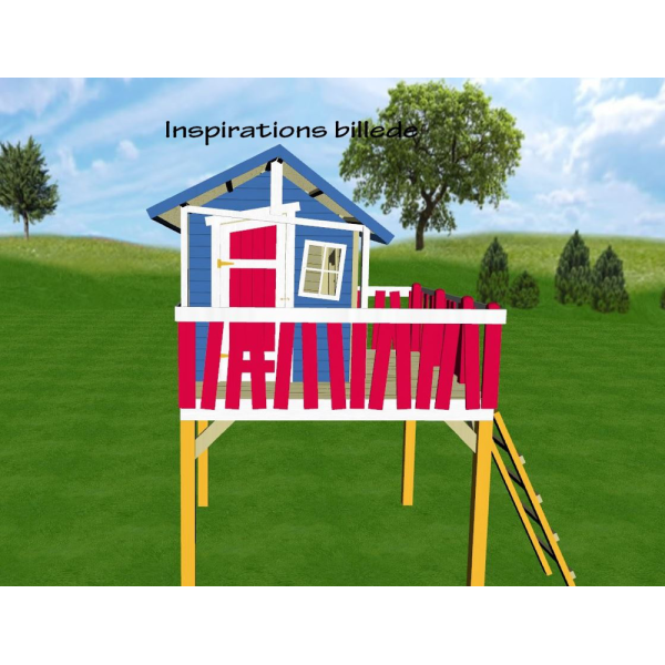 Slvklasse: Crazy Maxi trlegehus p stolper 1,8m2 + terrasse