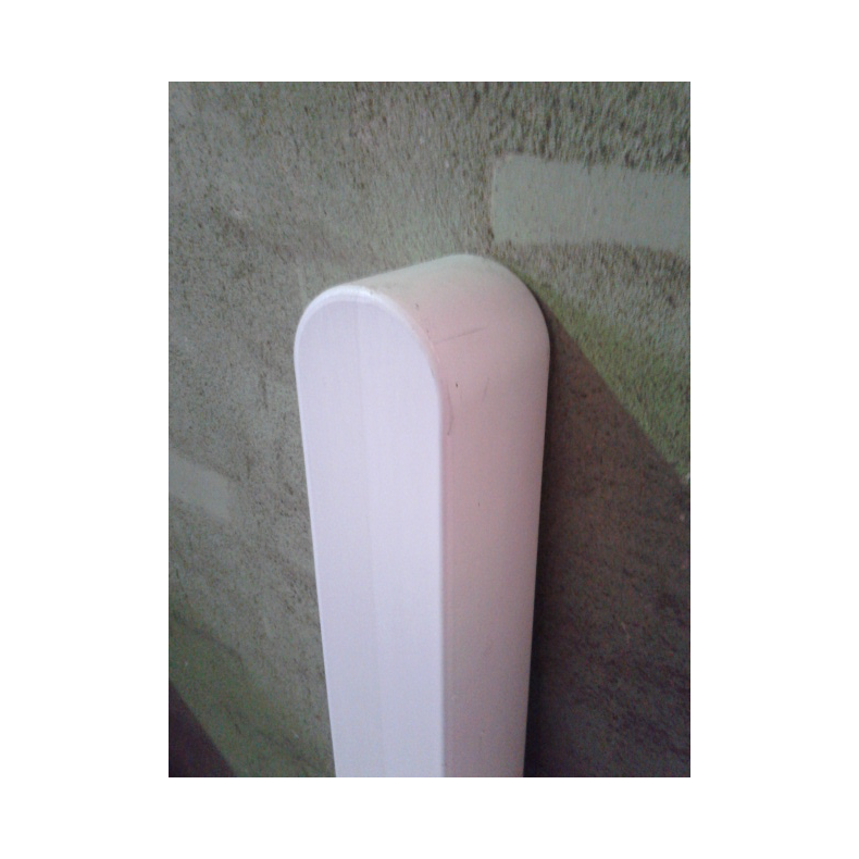 Omlimet hvid stolpe 90x90mm i 238cm