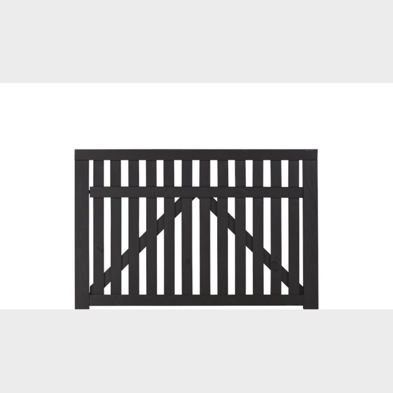 Country enkeltlge i sort 150x98cm (BxH)