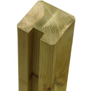 Omlimet endestolpe i trykimprgneret til glas 9x9x267cm