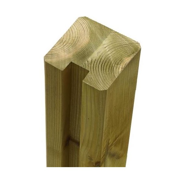 Omlimet endestolpe i trykimprægneret til glas 9x9x267cm