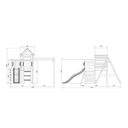 Bibalu leget�rn trykimpr�gneret med gr�n rutsjebane