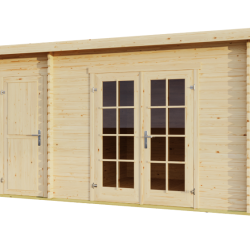 Guldborg redskabsskur i ubehandlet tr p 8,9m2