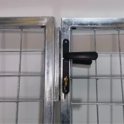 Dobbeltlge til rionethegn model Billund galvaniseret 300x90cm (BxH) inkl. stolper