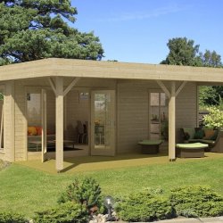 Bredebro model 1 havehus / anneks med terrasse i ubehandlet p 27m2 + 8,75m2