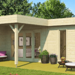 Bredebro model 2 havehus / anneks med terrasse i ubehandlet p 23,5m2 + 8,75m2