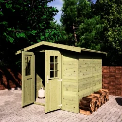 Redskabsskur i elementer &#150; model Br&uuml;gge 4,8 m&sup2; - Slvklasse