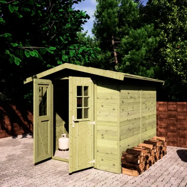 Redskabsskur i elementer &#150; model Br&uuml;gge 4,8 m&sup2; - Slvklasse