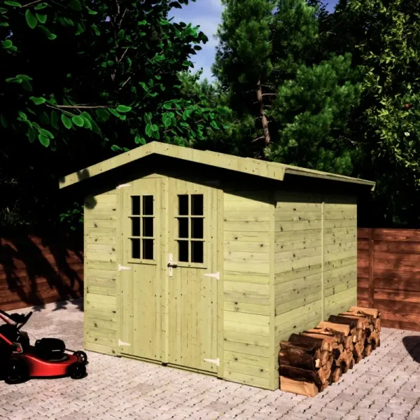 Redskabsskur i elementer &#150; model Br&uuml;gge 4,8 m&sup2; - Slvklasse