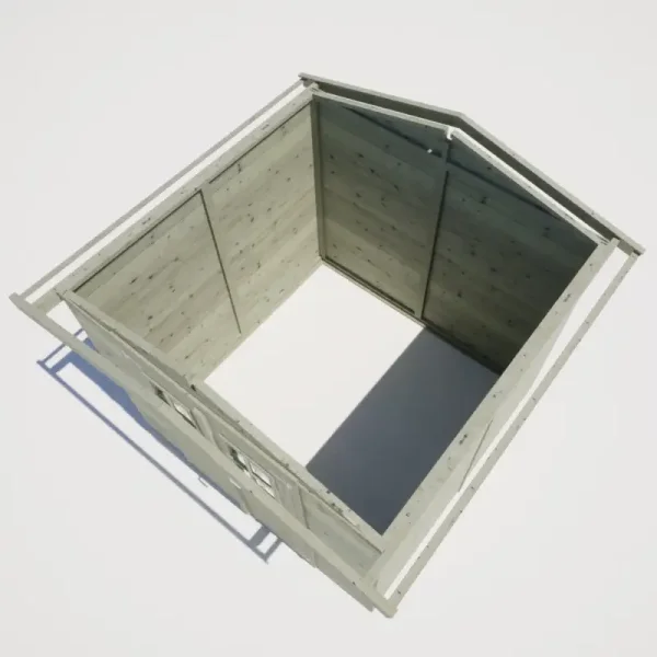 Redskabsskur i elementer &#150; model Br&uuml;gge 4,8 m&sup2; - Slvklasse