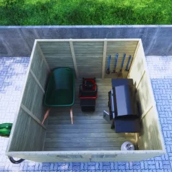 Redskabsskur i elementer &#150; model Br&uuml;gge 6,3 m&sup2; - Slvklasse