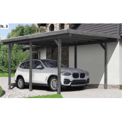 Bravo carporte med fladt tag