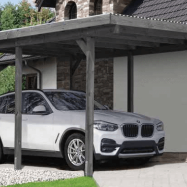 Jmkiil standard enkelt carport i grå (carport model)