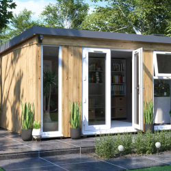 Dominator isoleret hjemmekontor 4,5x3,5m BxD på 15,75m2 - (model 3.1)