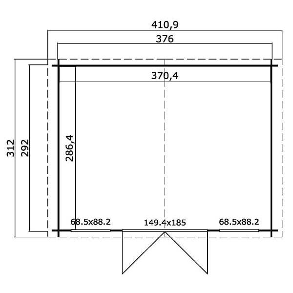 Florida redskabsskur p 10,61m2