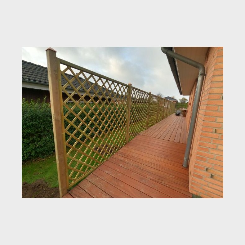 Palma hegn lige 180x180cm (BxH) 7x7cm masker