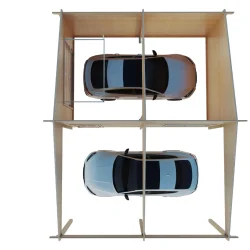 Dobbeltcarport med saddeltag � model �Finley� 578x840 cm inkl. redskabsrum