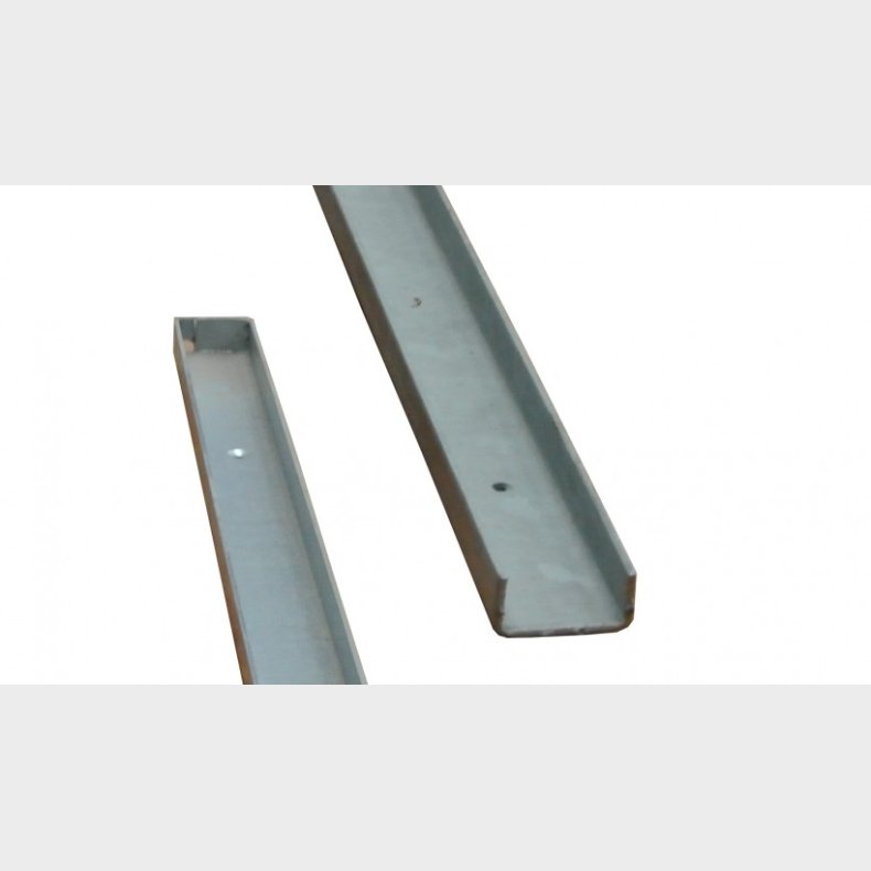 Galvaniseret U-skinne til 4cm tykke betonplader 30cm