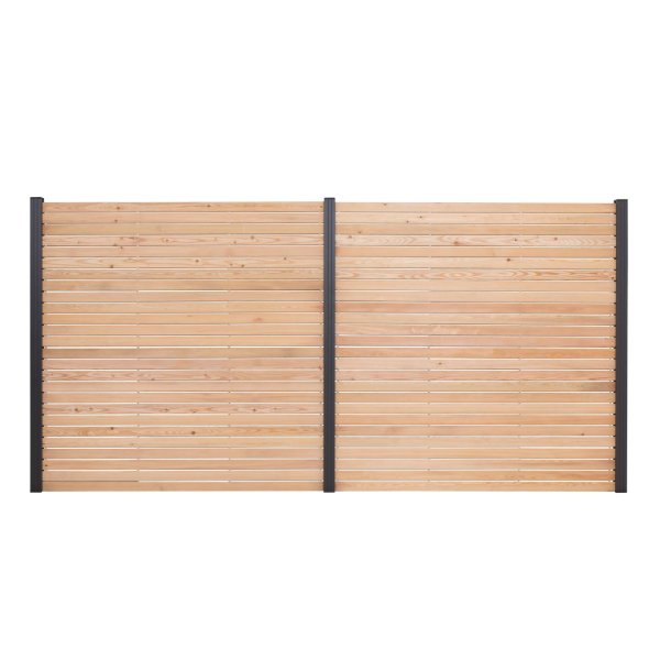 Guldklasse: Gteborg rhombeprofil systemhegn inkl. alustolper i antracit og tilbehr